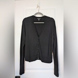 Athleta Lightweight Cardigan Sweater Black Size Large